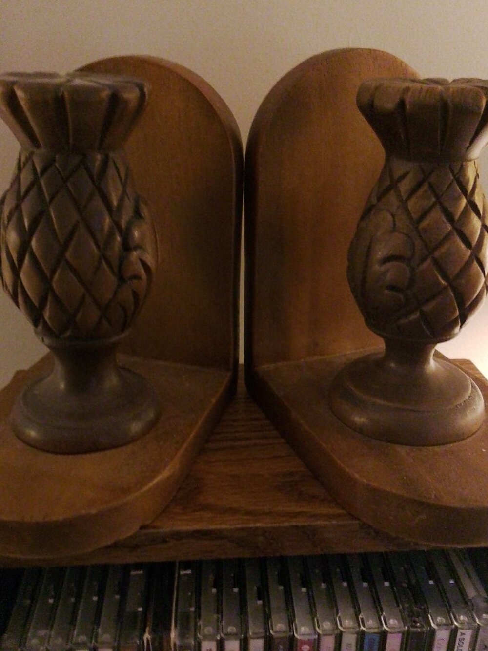 VINTAGE HAND CARVED MCM BOOKENDS